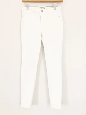 Abercrombie & Fitch Harper Low Rise Super Skinny White Jeans- Size 26 (Inseam 25.5")