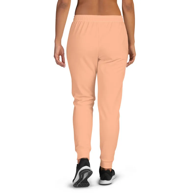 Beige Nude Women's Joggers, Solid Nude Color Premium Quality Slim Fit Women's Sweatpants - Made in USA/MX/EU