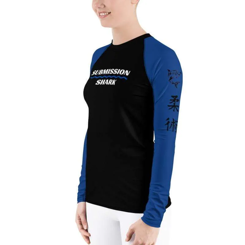 Blue SS Premium Standard ~ Women's Rash Guard