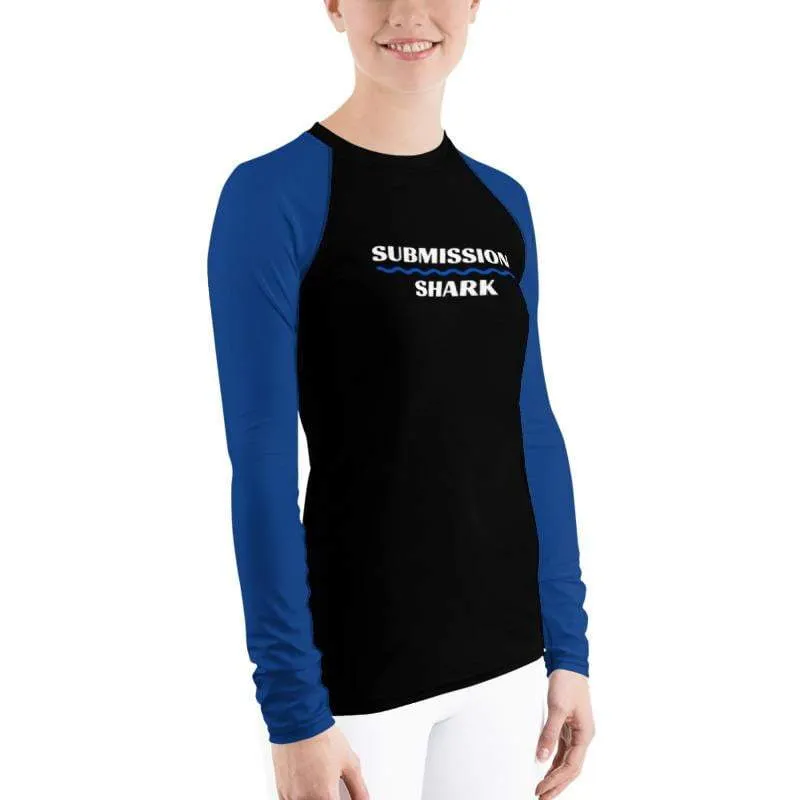 Blue SS Premium Standard ~ Women's Rash Guard