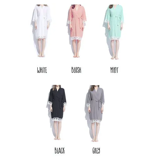 Bridal Party Cotton Lace Robes