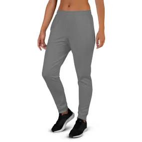 Charcoal Gray Women's Joggers, Solid Print Premium Slim Fit Best Sweapants- Made in EU