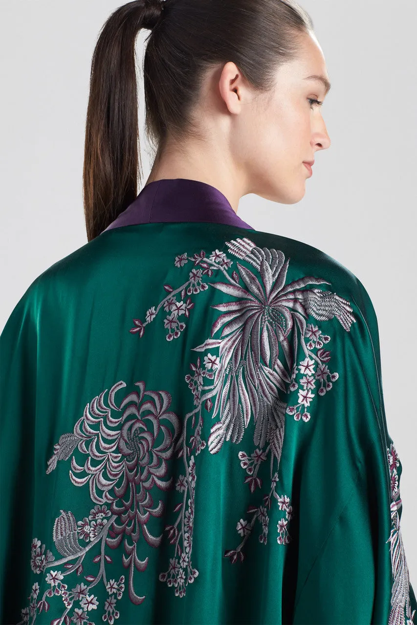 Chinoiserie Embroidery Silk Robe