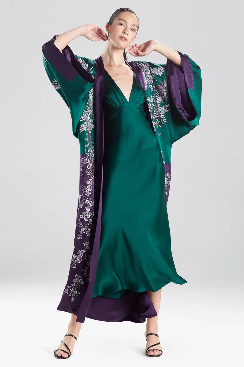 Chinoiserie Embroidery Silk Robe