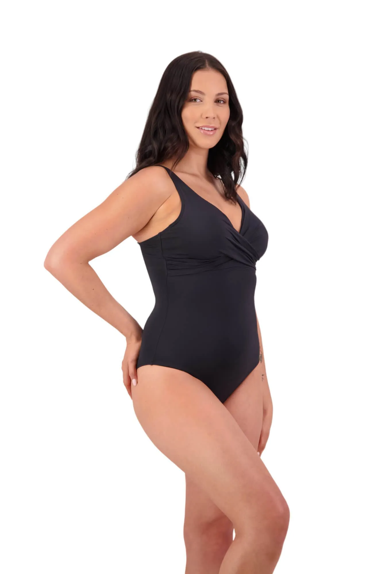 Contours Underwire Wrap Suit - Black