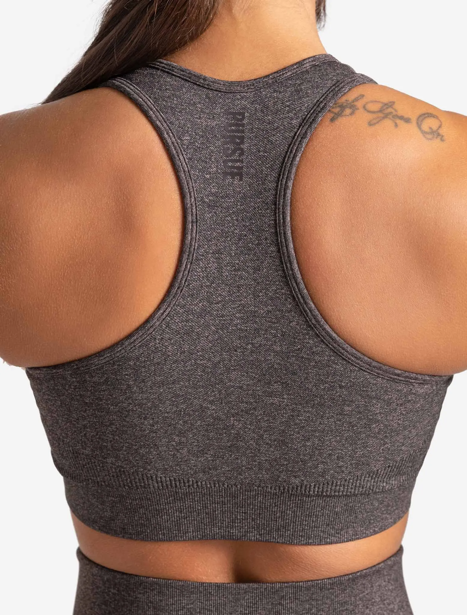 Core Seamless Sports Bra - Brown Marl