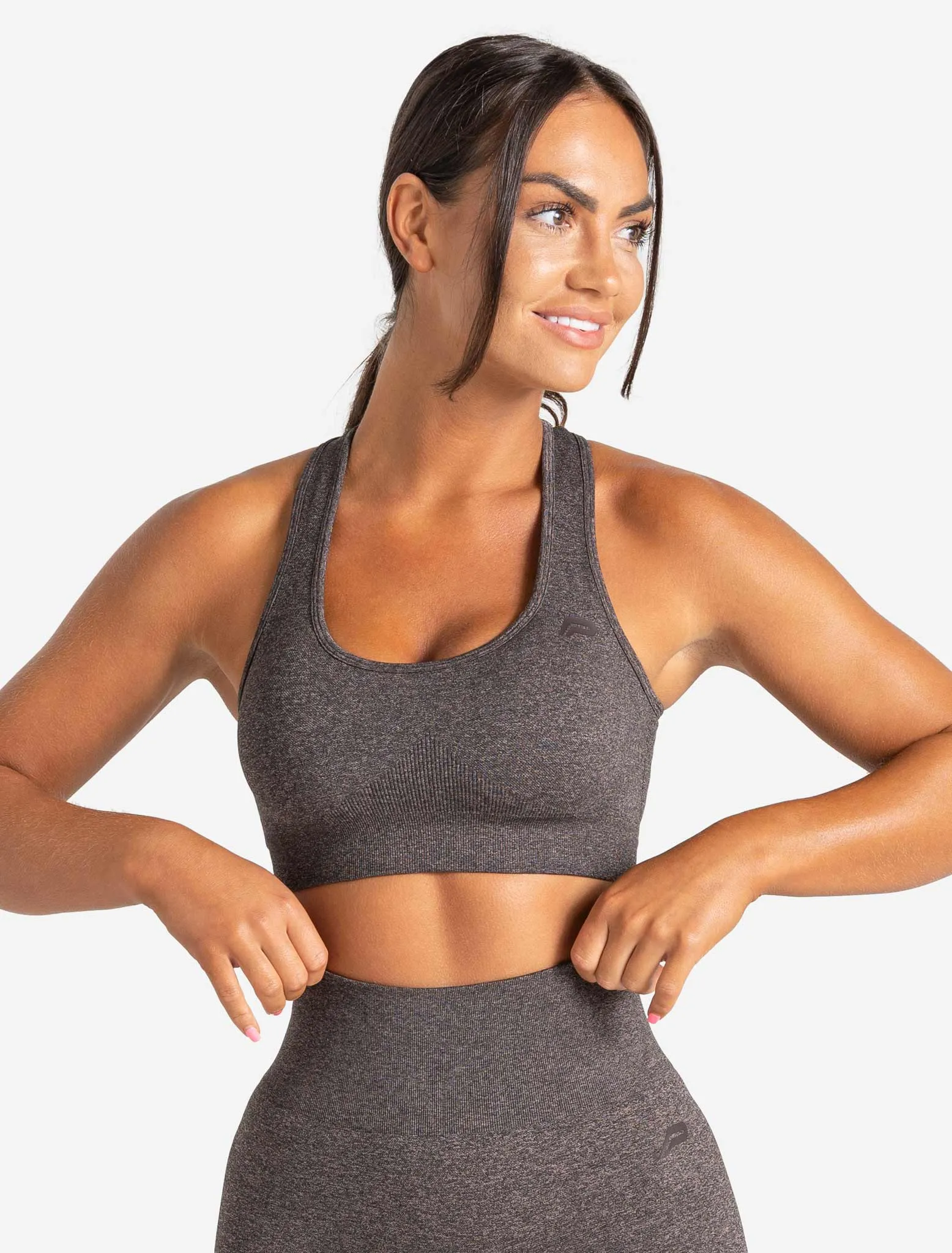 Core Seamless Sports Bra - Brown Marl