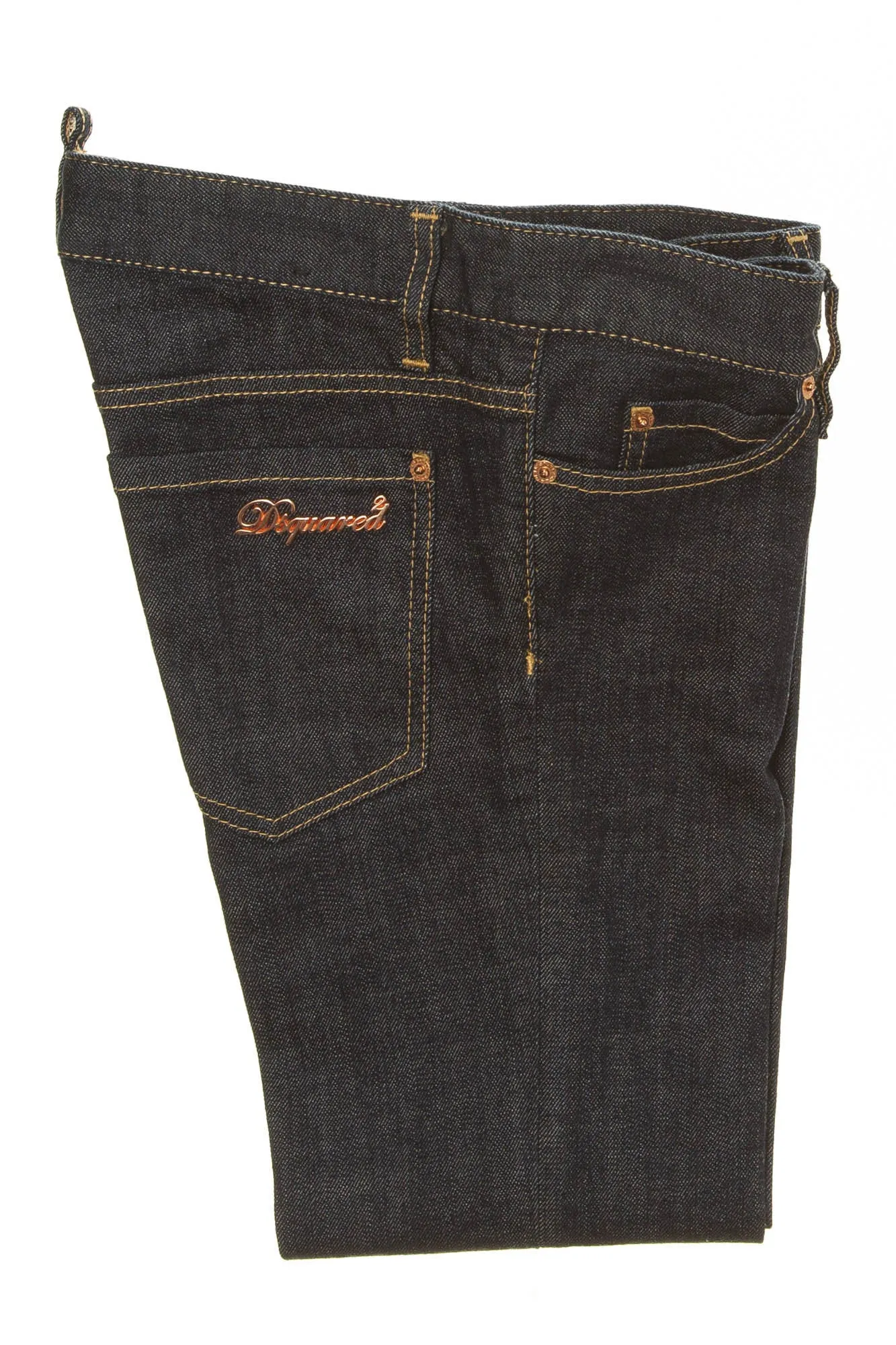 Dsquared2 - Dark Blue Capri with Gold Cuffs - IT 42