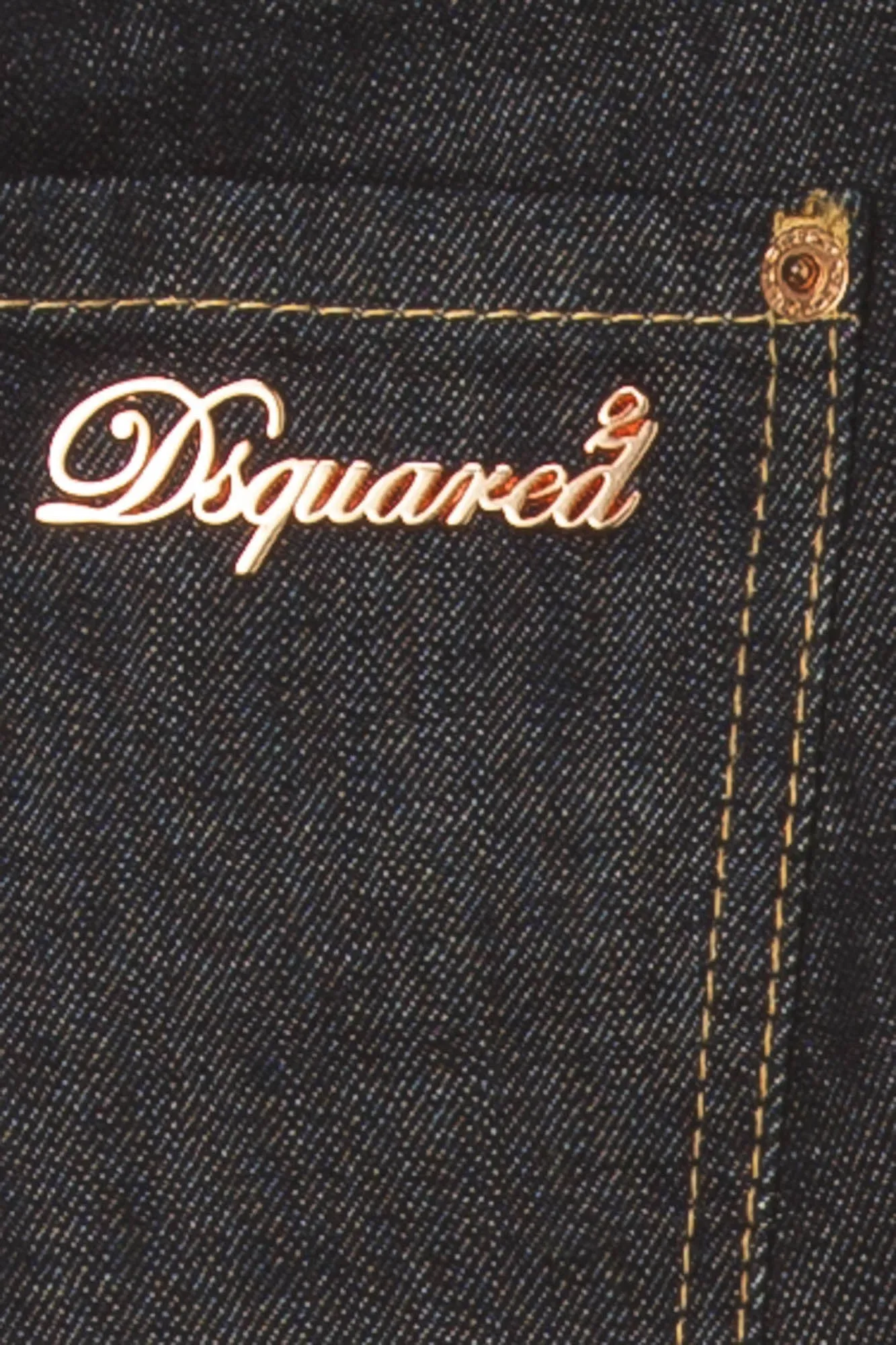 Dsquared2 - Dark Blue Capri with Gold Cuffs - IT 42