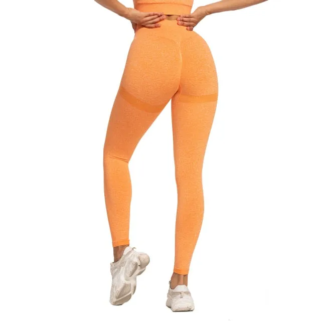 Elastic Comfortable Women's High Waist Seamless Cotton Yoga Pants