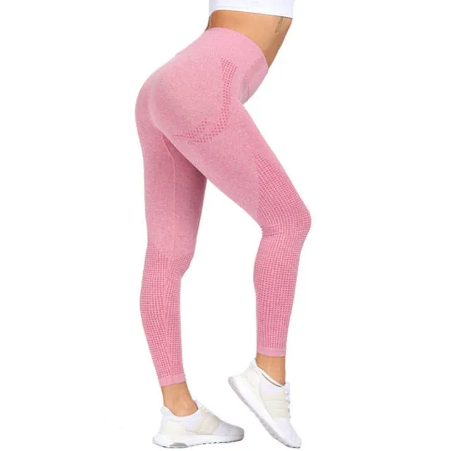 Elastic Comfortable Women's High Waist Seamless Cotton Yoga Pants