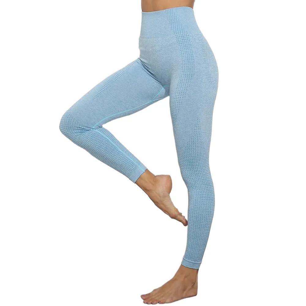 Elastic Comfortable Women's High Waist Seamless Cotton Yoga Pants