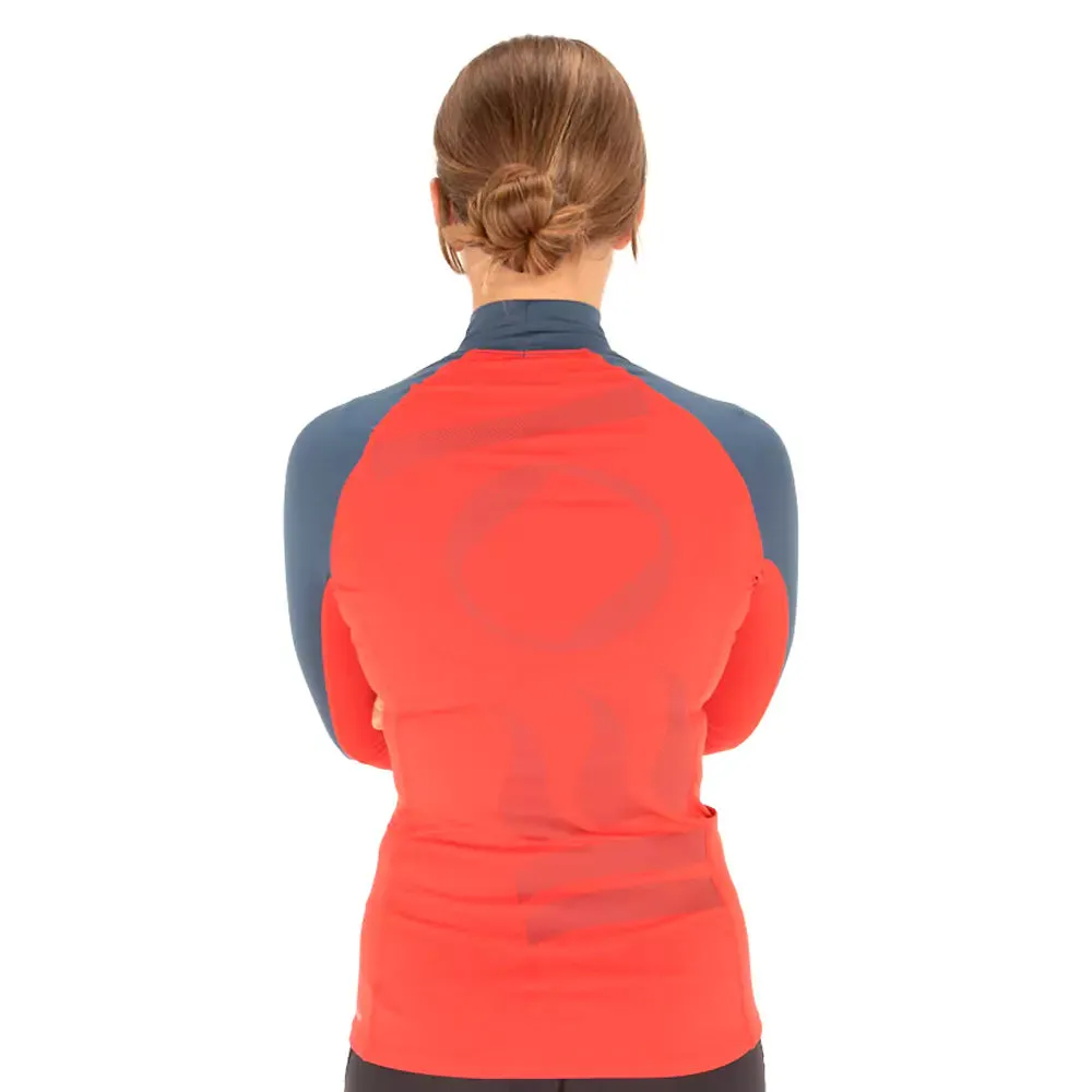 Fourth Element Women's Long Sleeve Hydro-T Rashguard - Lava/Deep Blue