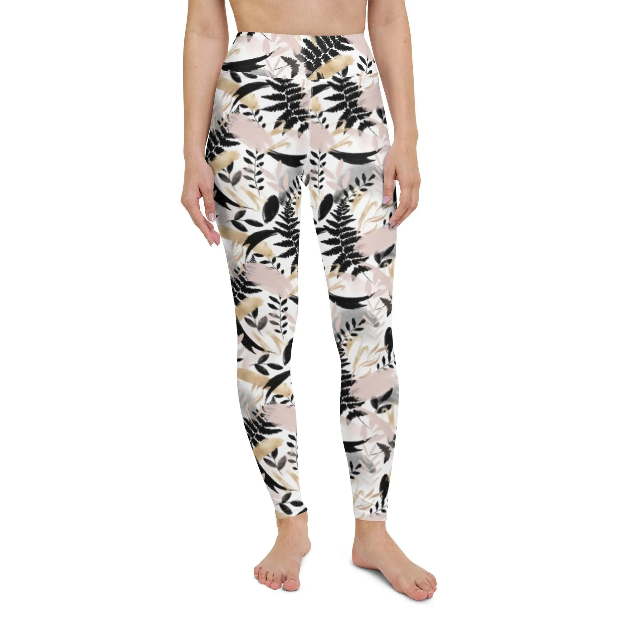 Gentle Leaves Women's High-Waisted Yoga Pants