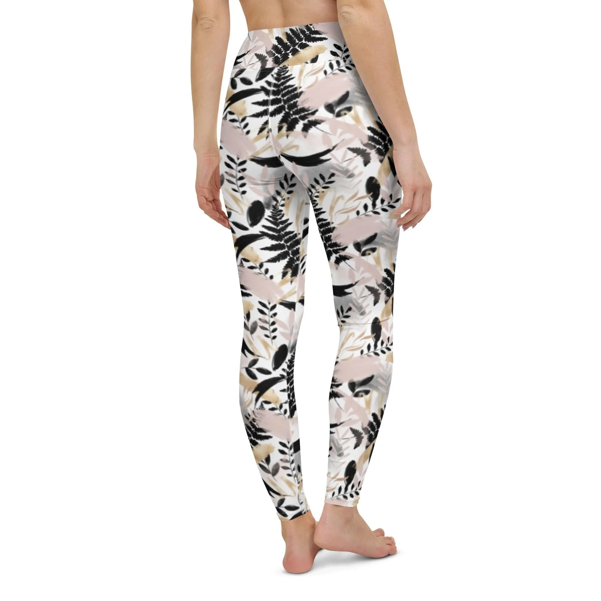 Gentle Leaves Women's High-Waisted Yoga Pants