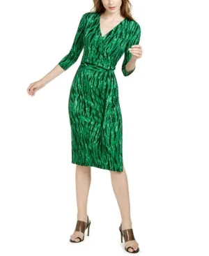 Inc Side-Tie Faux-Wrap Dress, Size Small