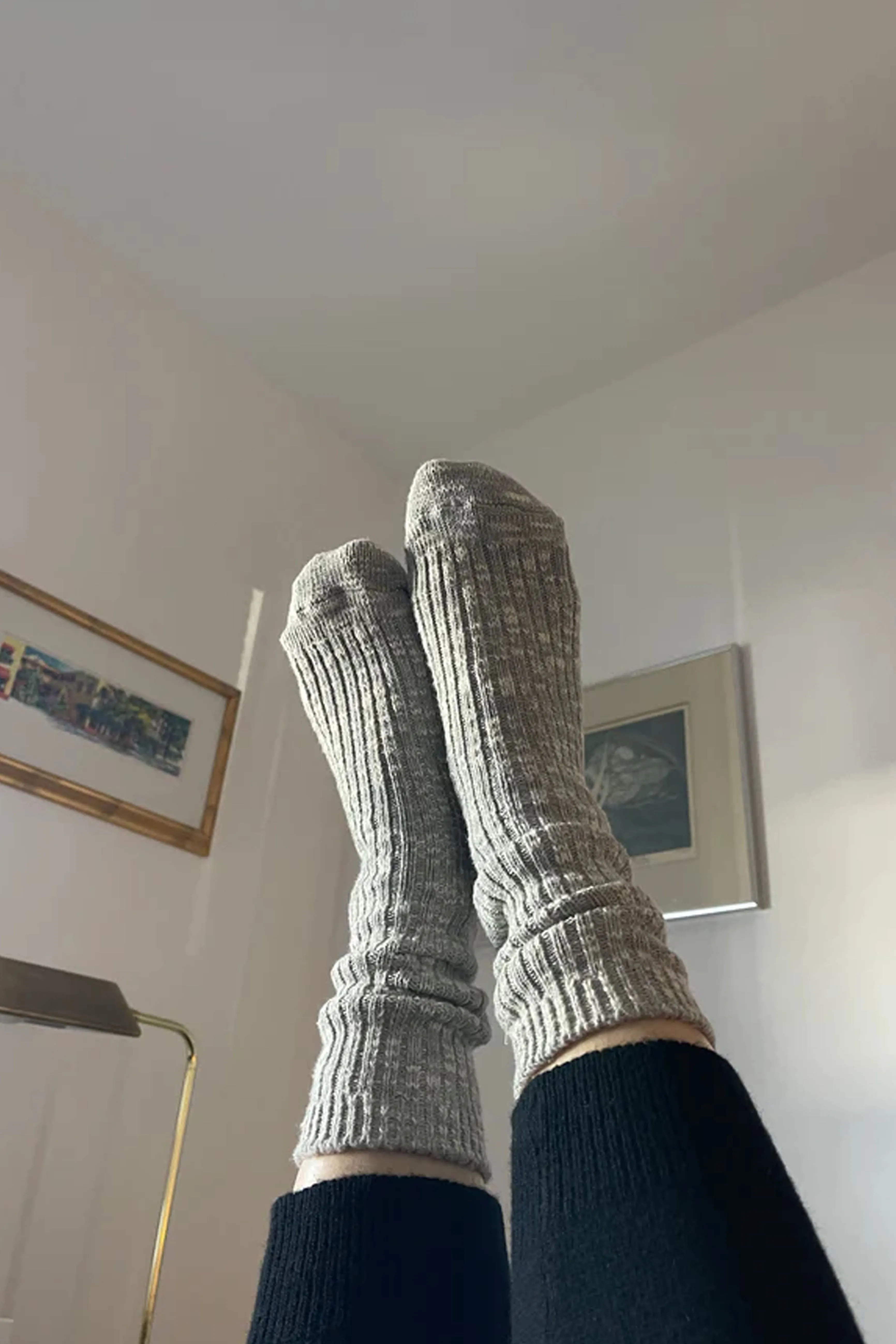 Le Bon Shoppe Cottage Heather Grey Socks