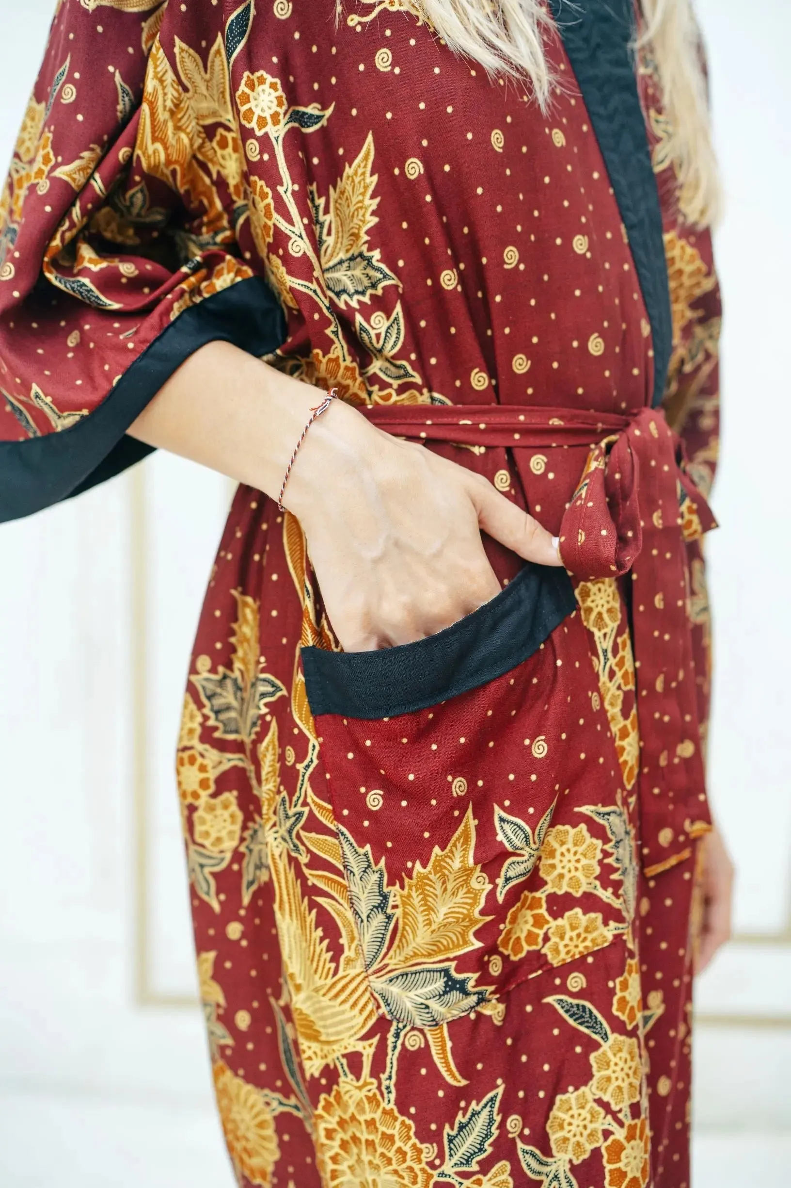 Maroon Kimono Robe