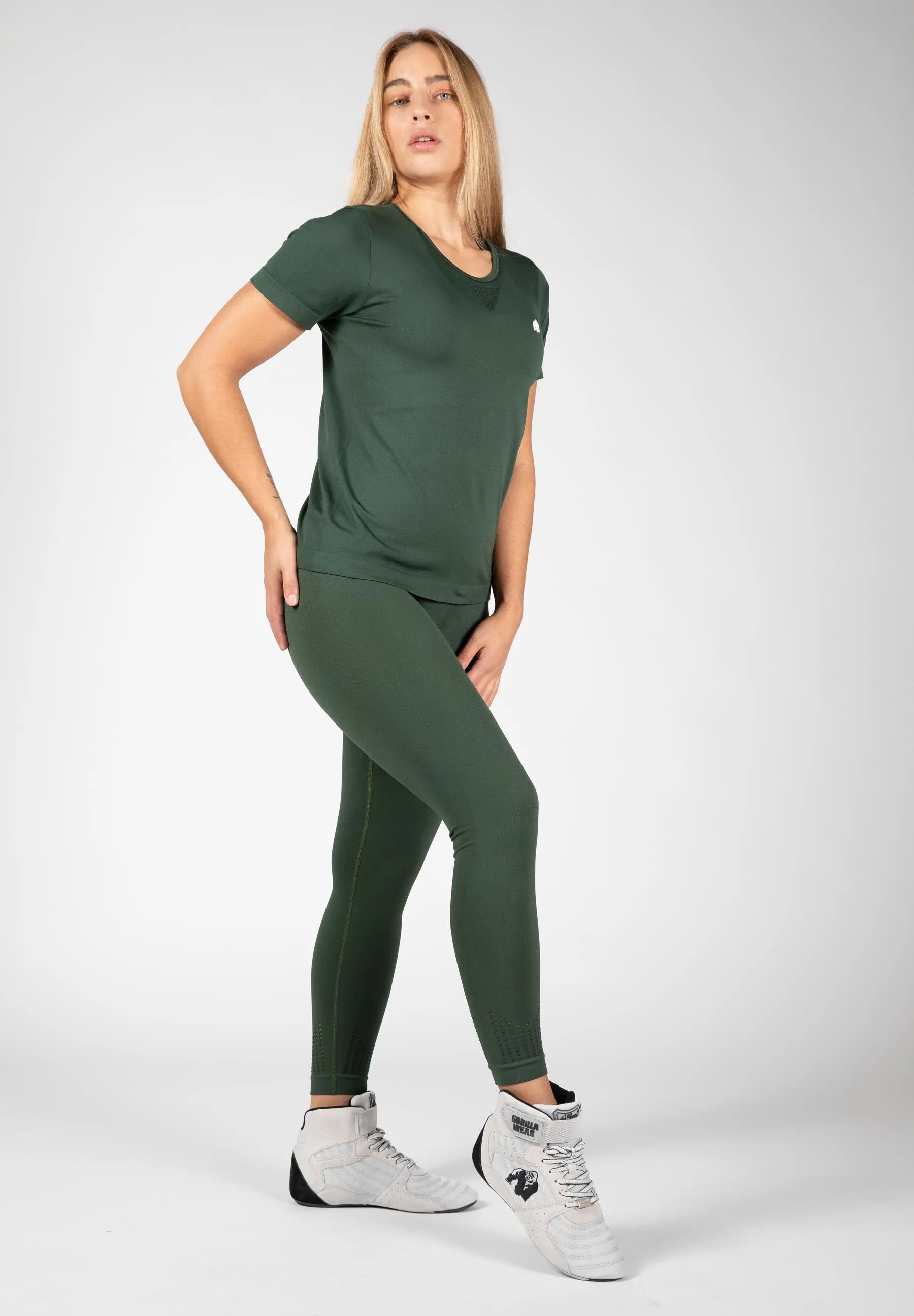 Neiro Seamless Leggings - Army Green