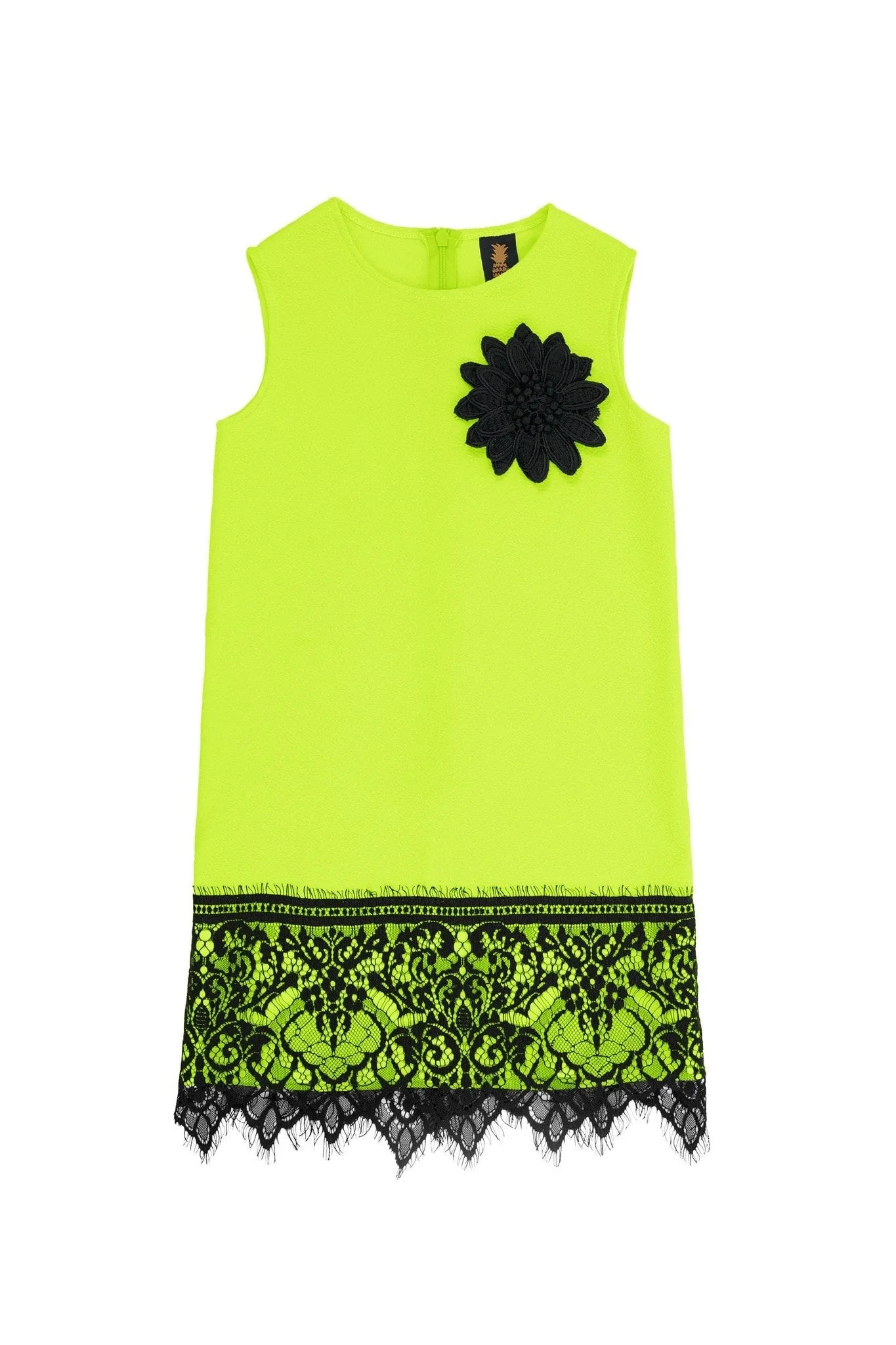 Neon Yellow Lime Green Sleeveless Cute Mother Daughter Matching Dresses