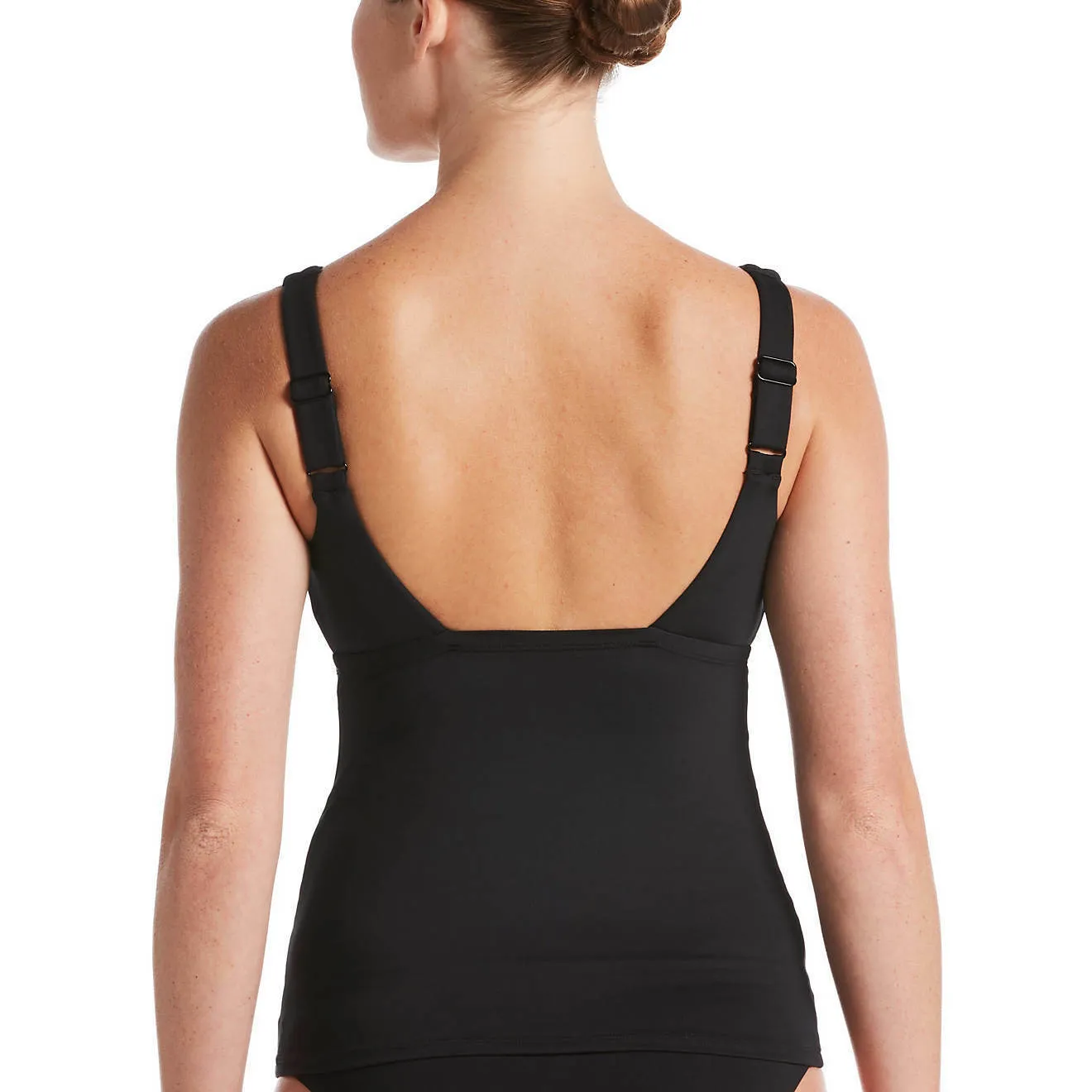 Nike Womens Black Essential Tankini Top, Size Small