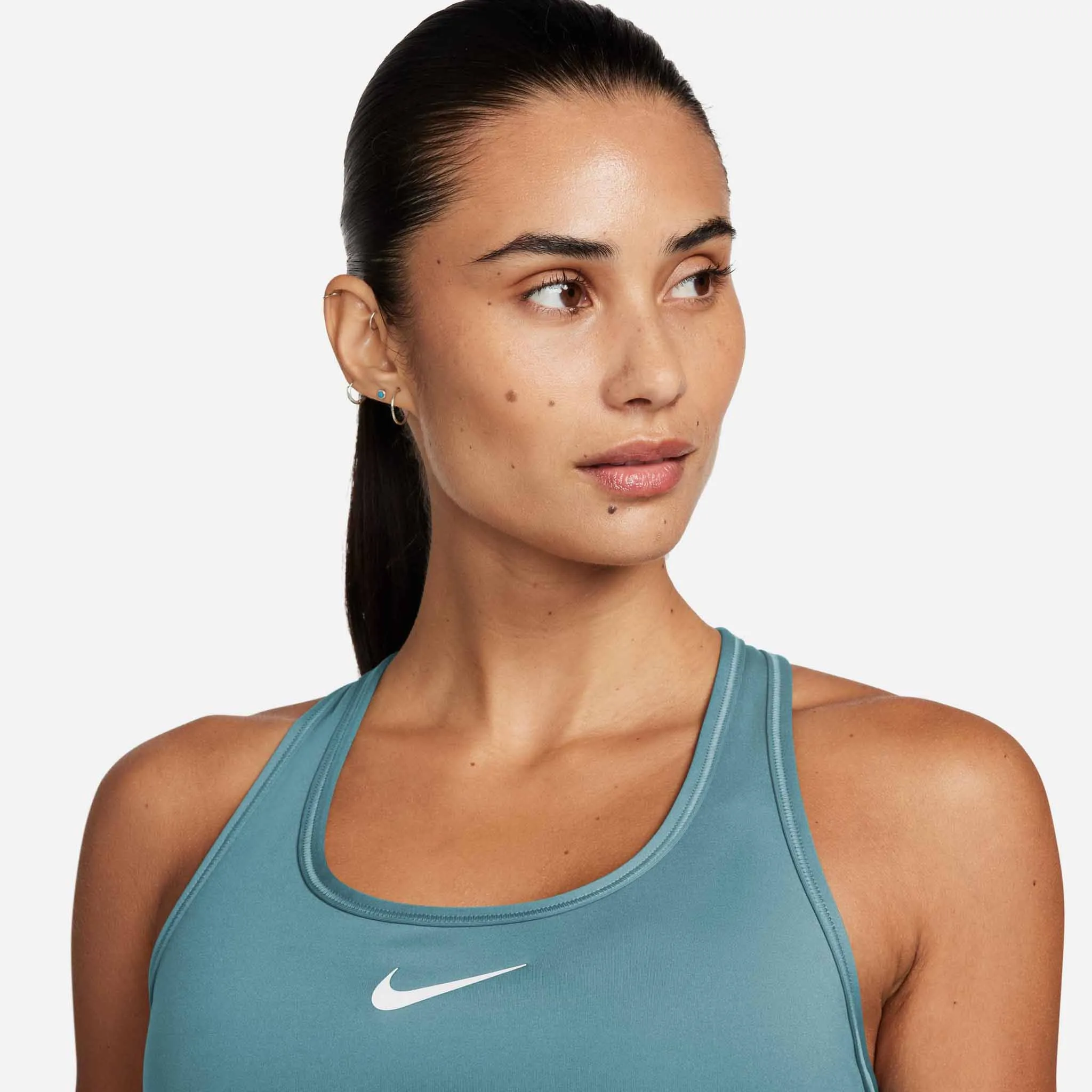 Nike | Women's Swoosh Medium Support Padded Sports Bra - Denim Turq