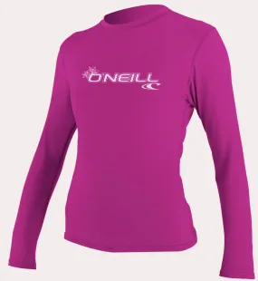 O'neill Women's Basic UPF 50  L/S Sun Shirt Fox Pink