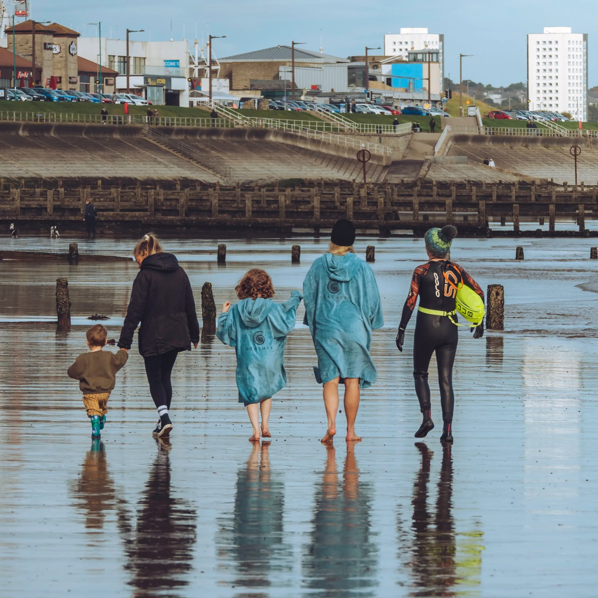 Organic Towelling Robe Teal