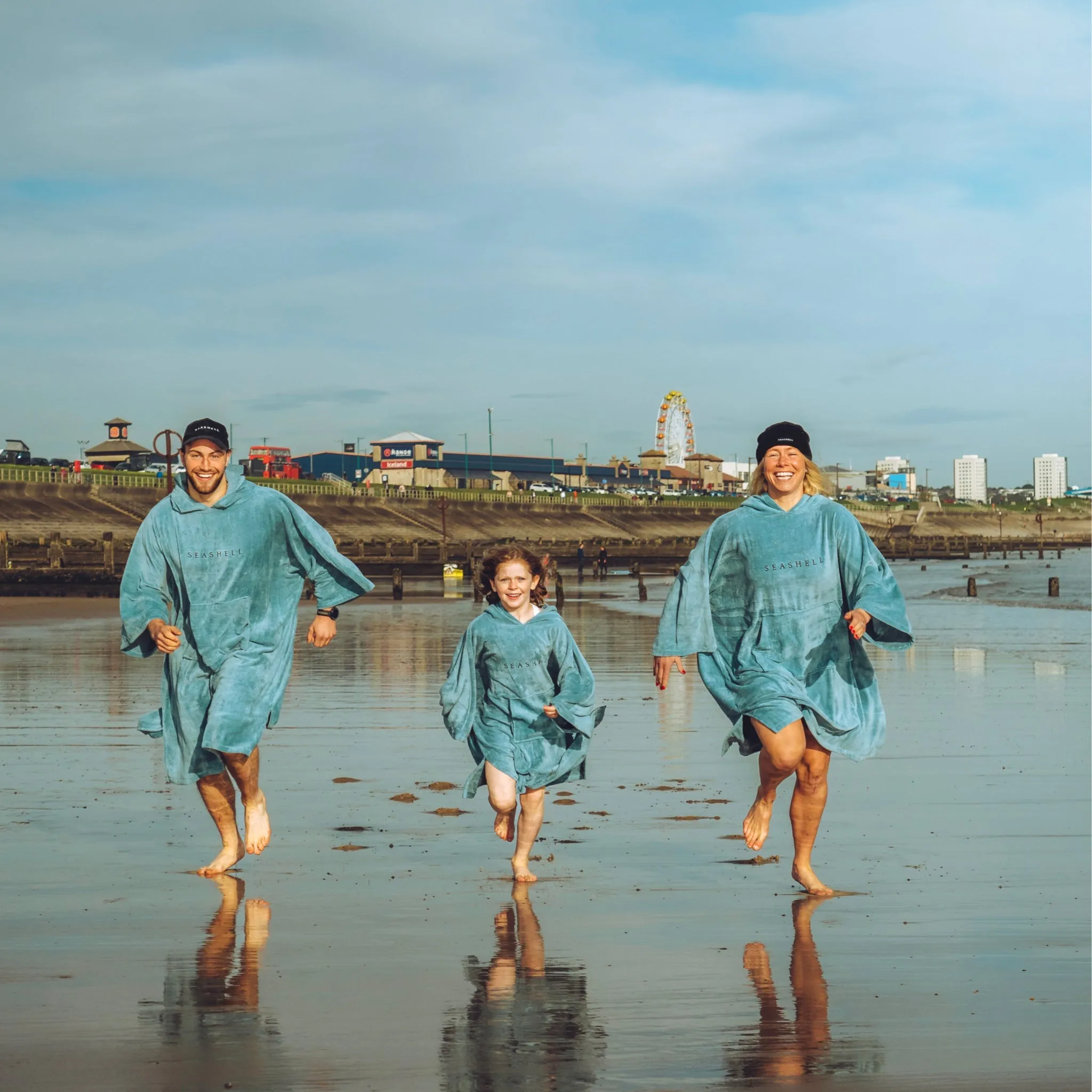 Organic Towelling Robe Teal