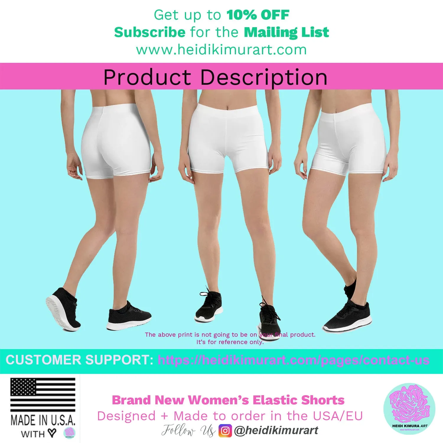 Pale Green Women's Shorts, Solid Color Light Green Elastic Tight Shorts-Made in USA/EU/MX