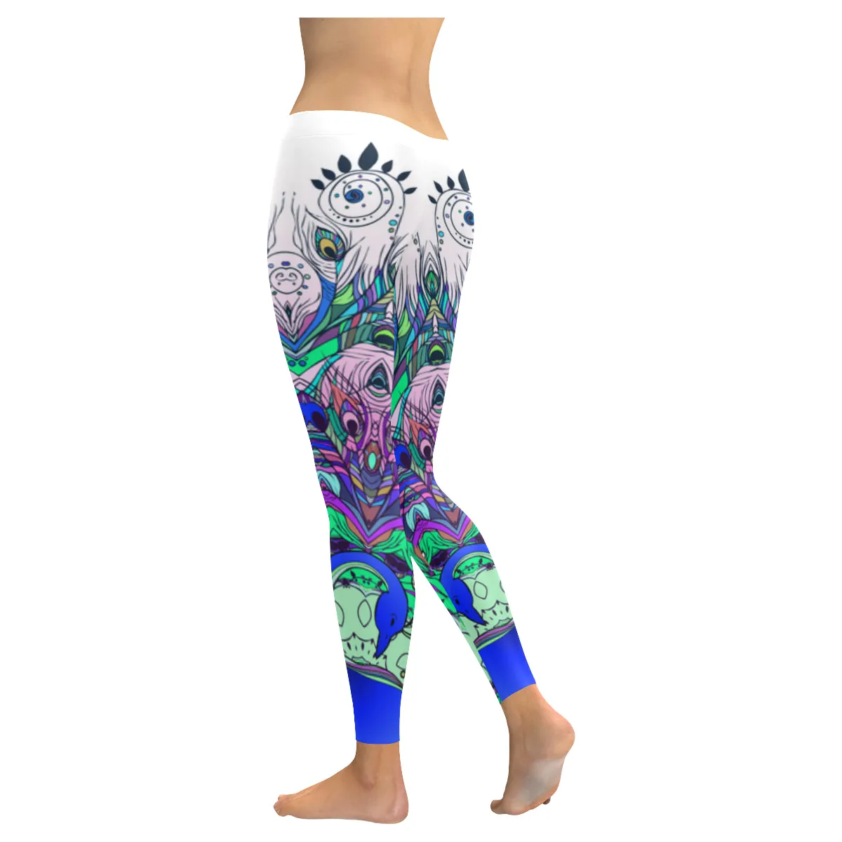 peacock Women's Low Rise Leggings (Invisible Stitch)