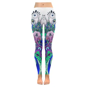 peacock Women's Low Rise Leggings (Invisible Stitch)