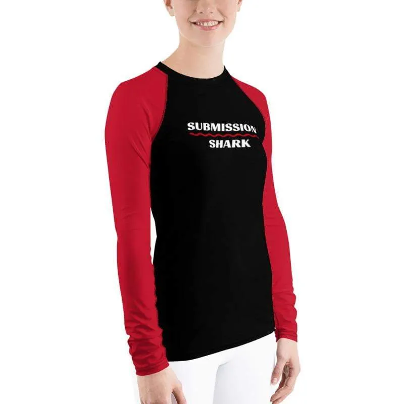 Red SS Premium Standard ~ Women's Rash Guard