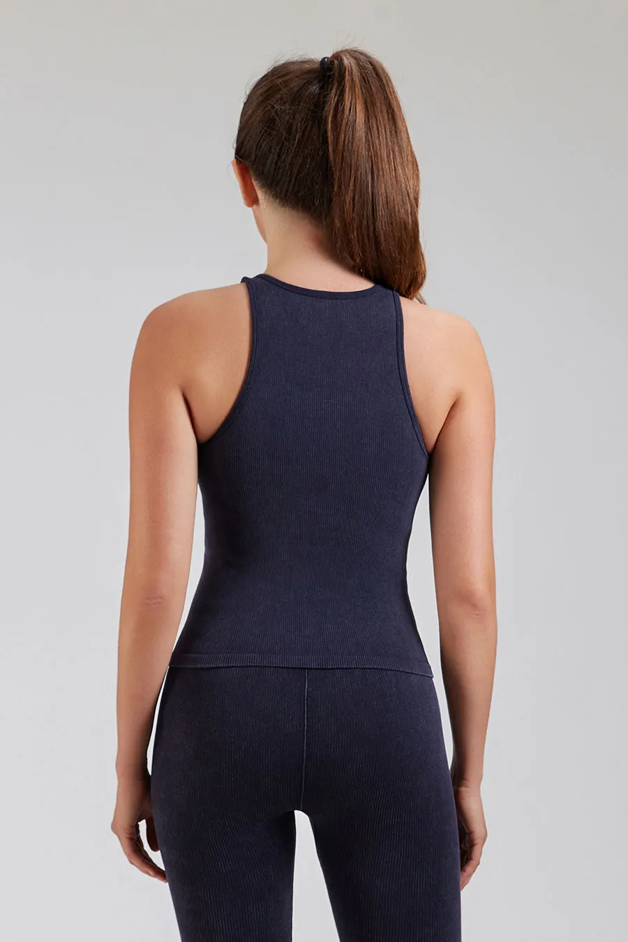 Seamless Wash Denim Sports Tank