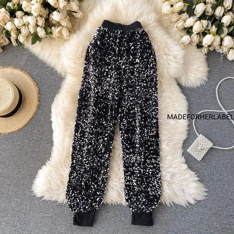 Sequin Jogger Pants