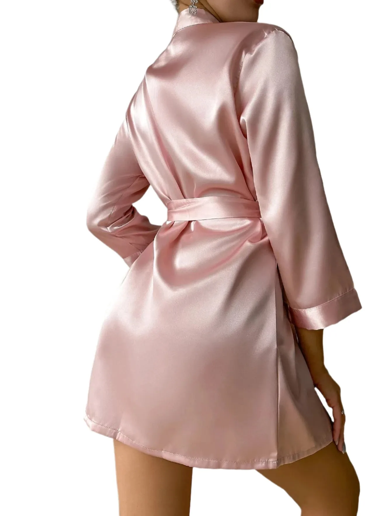 Short Satin Robe