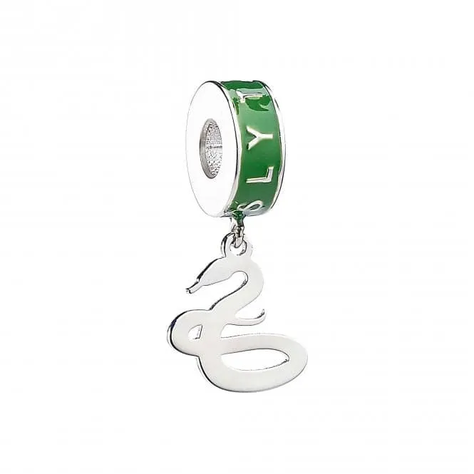 Sterling Silver Slytherin House Slider Charm