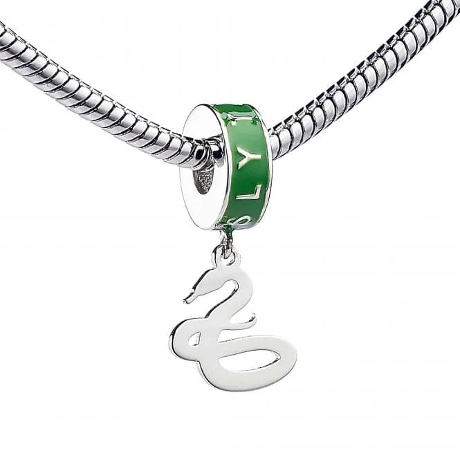 Sterling Silver Slytherin House Slider Charm