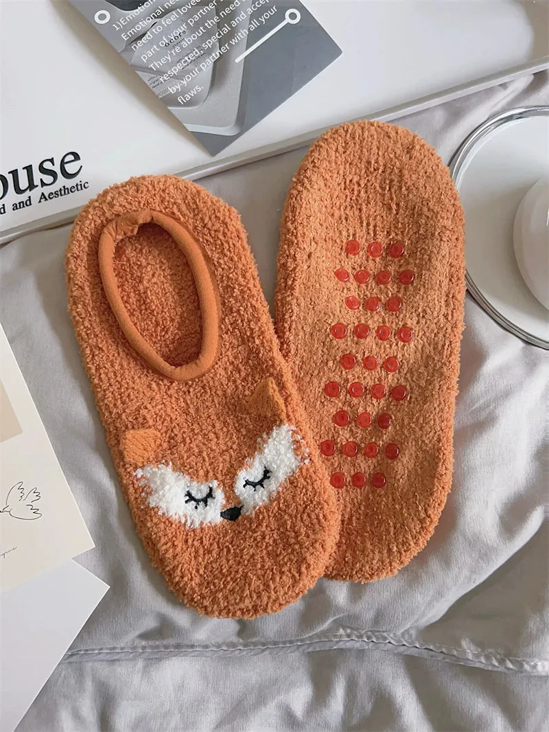 Thickened Coral Velvet Sleep Socks