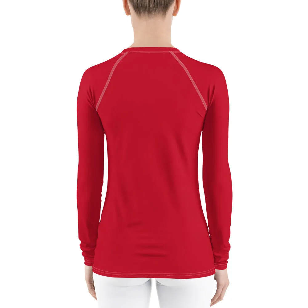 UPF 50 LONG SLEEVES RASH GUARD LIFEGUARD RED