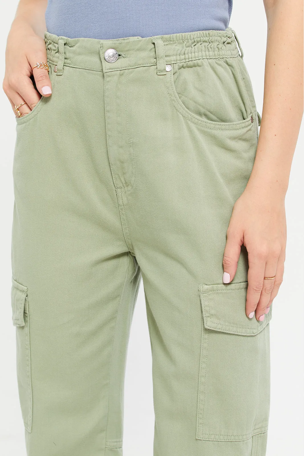 Women Olive Jogger Pants