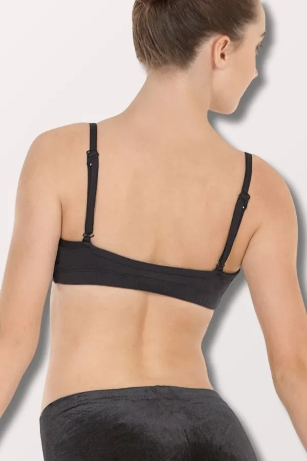 Women's Convertible Strap Camisole Bra Top - Black