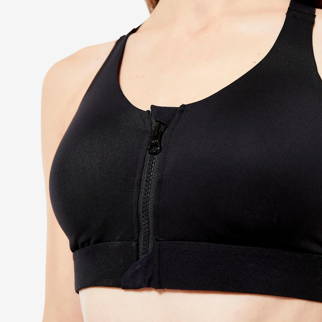 Women's High Support Zipped Sports Bra with Cups