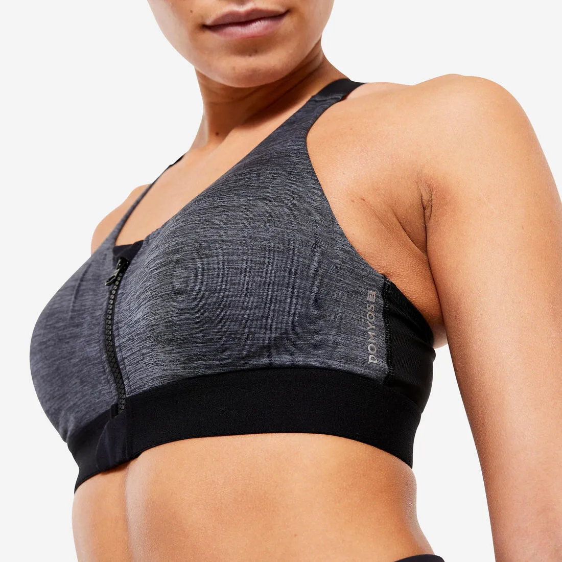 Women's High Support Zipped Sports Bra with Cups