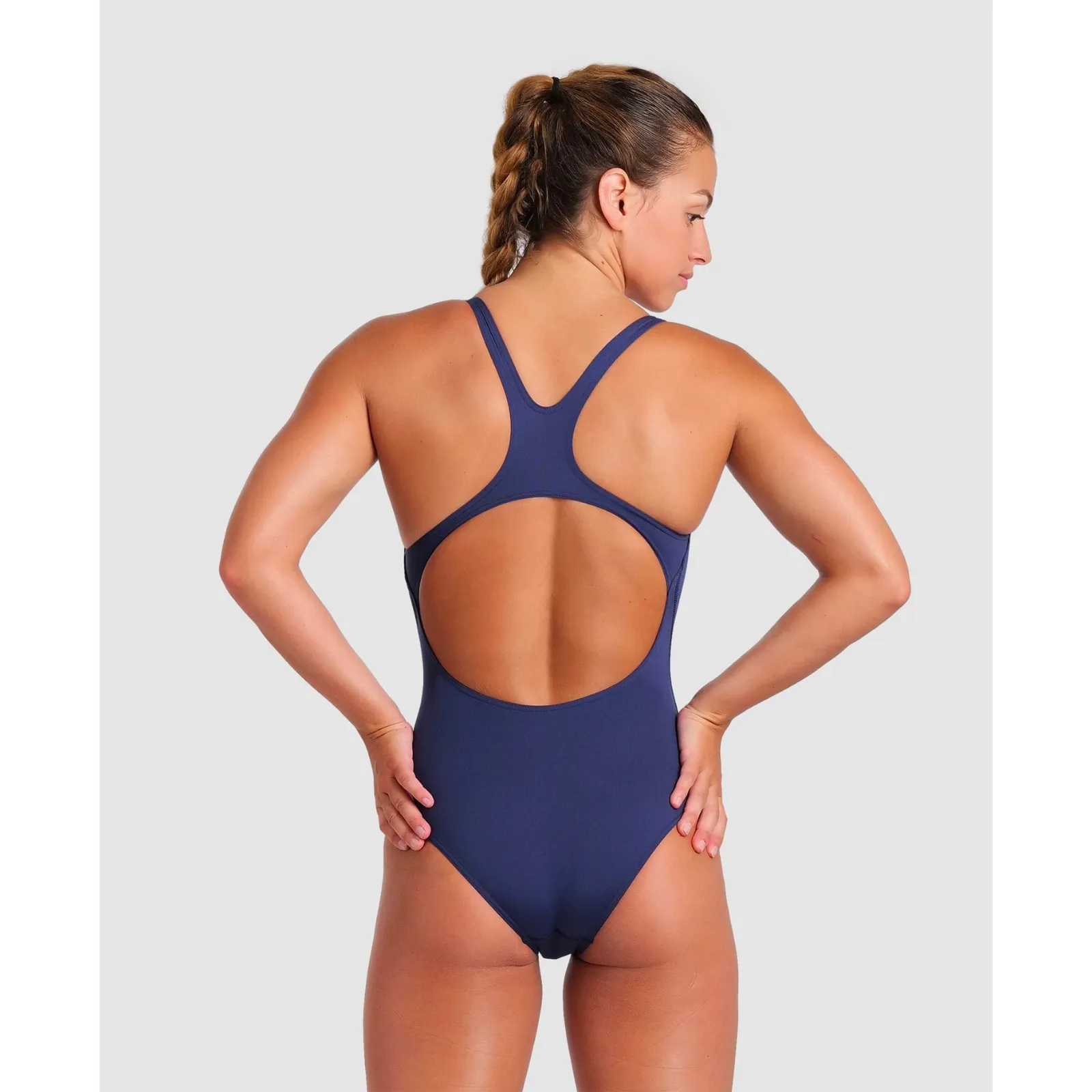 WOMEN'S TEAM SWIMSUIT SWIM PRO SOLID - NAVY