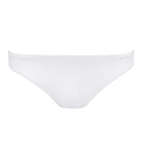 women's white low-waisted bikini bottom