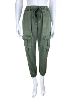 Young Fabulous & Broke Women's Cargo Jogger Pant Olive Green Size S